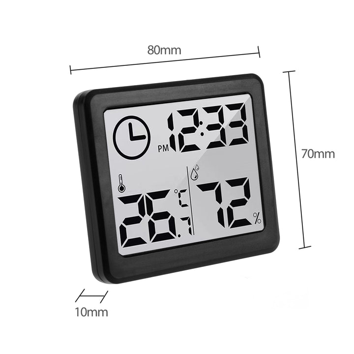 GreenBlue GB384B Thermometer/hygrometer met klokfunctie zwart