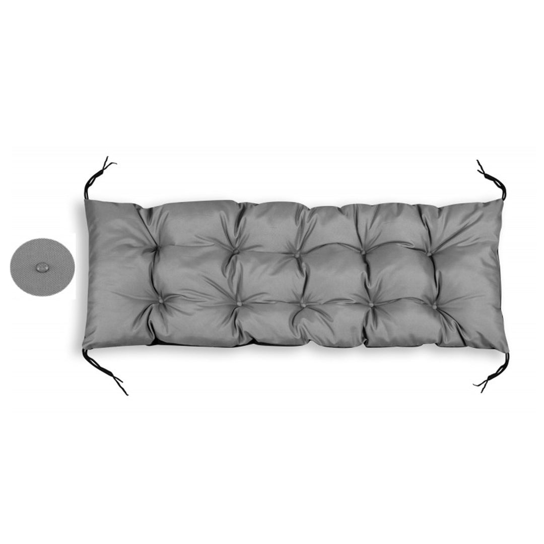 AIO Coussin de chaise longue de jardin 120x50 cm Codura PVC imperméable Gris