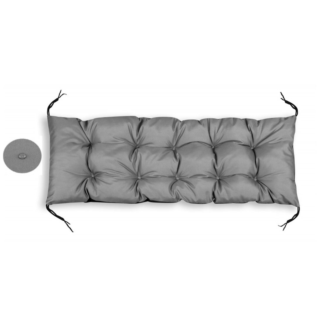 AIO Coussin de chaise longue de jardin 180x50cm Codura PVC imperméable Gris