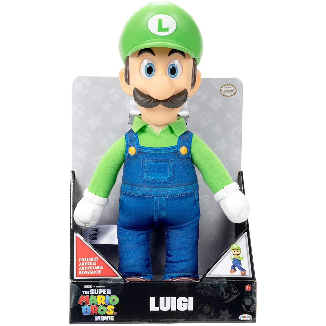 SUPER MARIO Movie Luigi, knuffel, cartoonmascotte, 30 cm