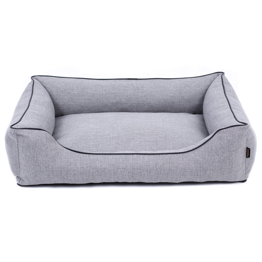 MESTIZO Sofa Mallorca Comfort hondenmand in lichtgrijs met zwarte rand 65x50 cm