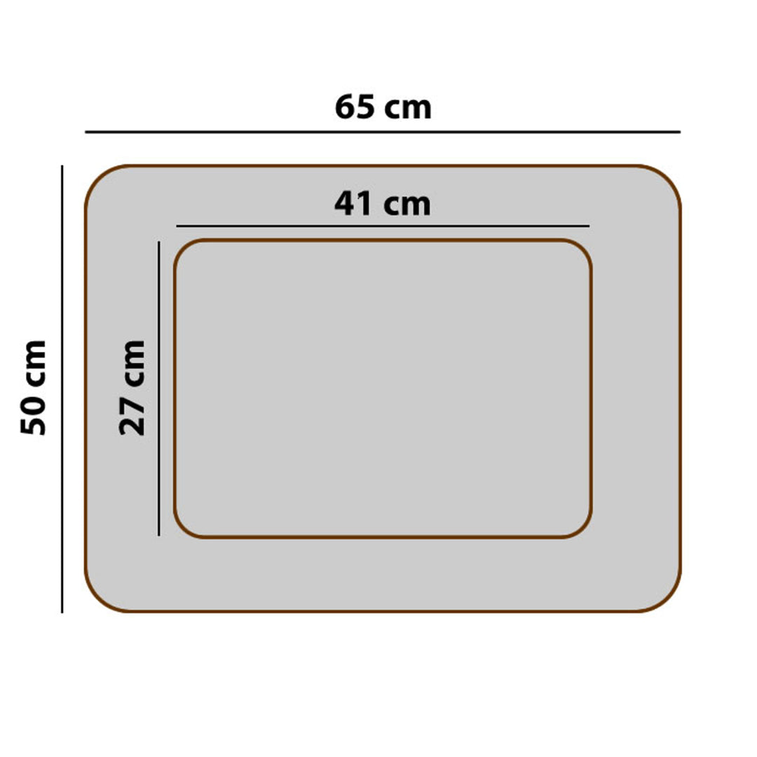 MESTIZO Sofa Mallorca Comfort hondenmand in donkergrijs met witte rand 65x50 cm