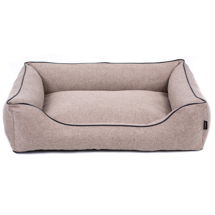 Mallorca Comfort slaapbank hondenmand in beige met zwarte rand 100x75 cm