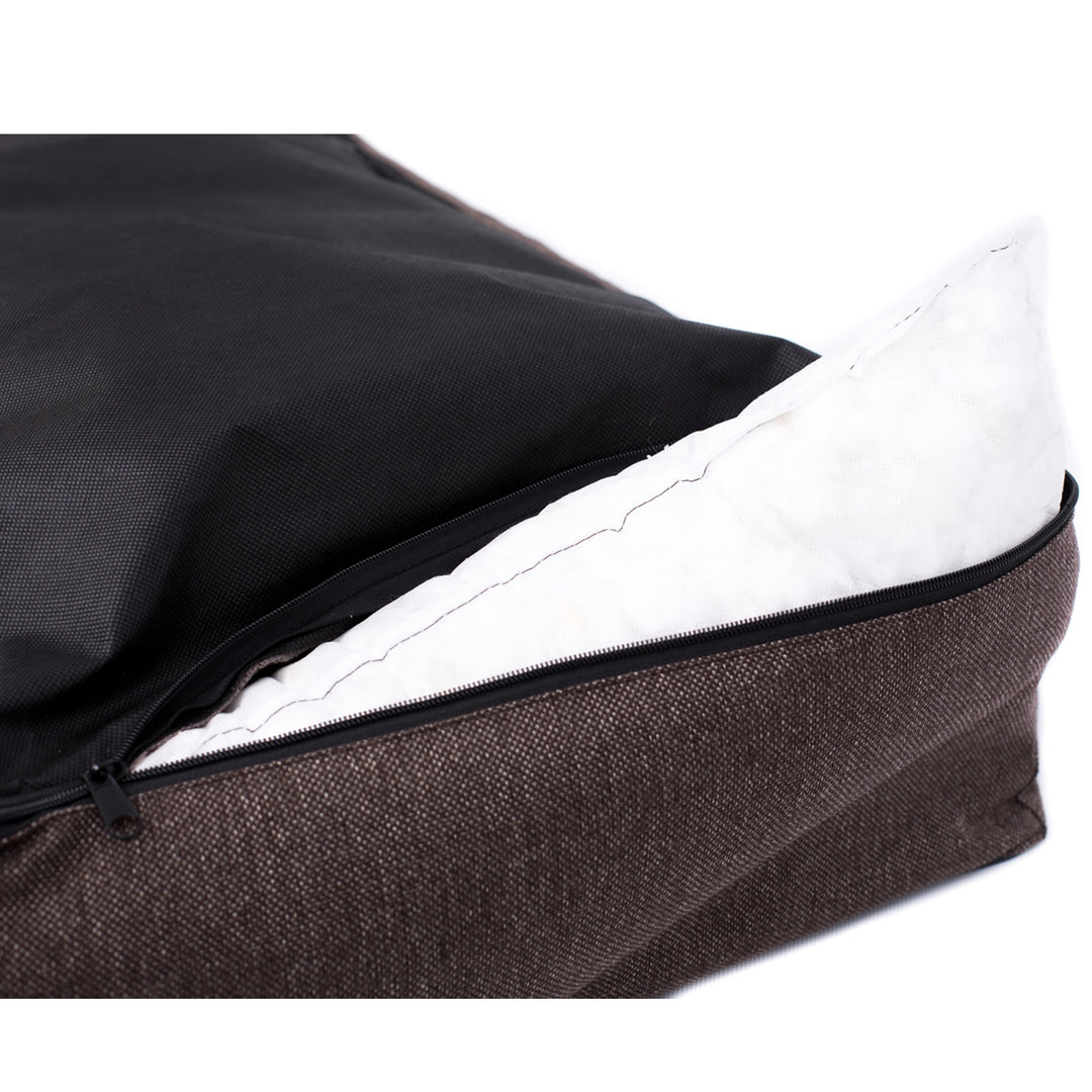 MESTIZO Bank Mallorca Comfort hondenmand in beige met witte rand 100x75 cm