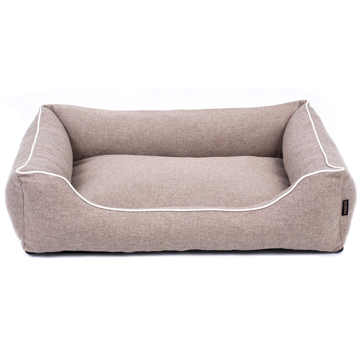 MESTIZO Bank Mallorca Comfort hondenmand in beige met witte rand 100x75 cm