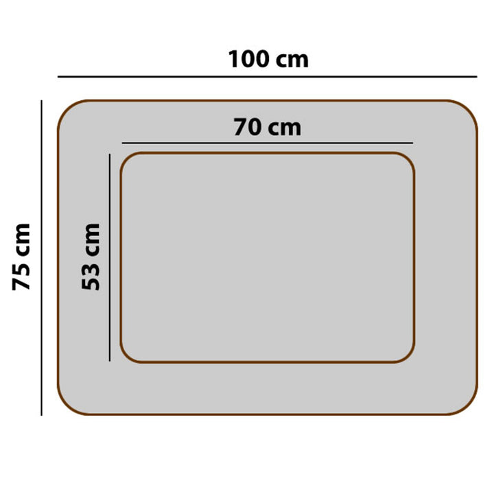 MESTIZO Sofa Mallorca Comfort hondenmand in lichtgrijs met zwarte rand 100x75 cm