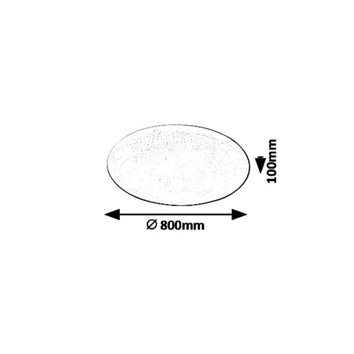 Rabalux Plafonnier Danny 5447 blanc 80W diamètre 800mm