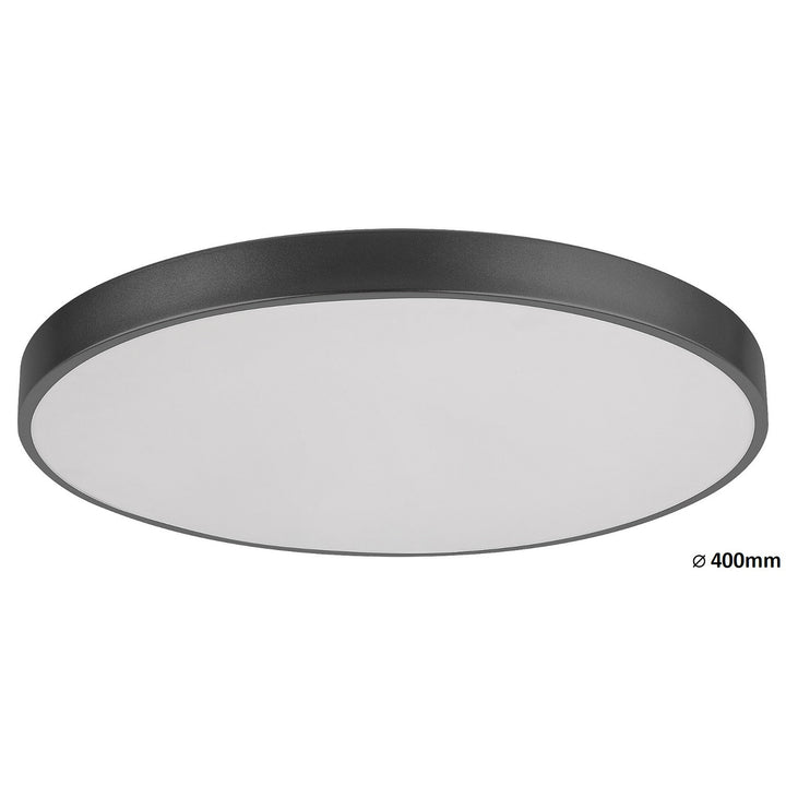 Rabalux Tesia 3314 mat zwart 36W 40x5cm ronde plafondlamp