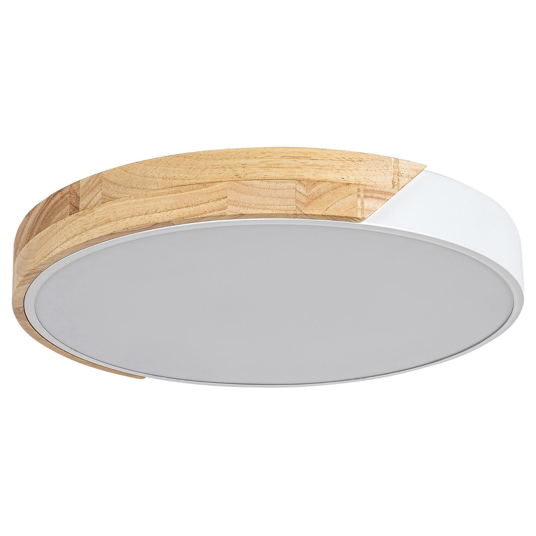 Rabalux Maple 3527 mat witte plafondlamp 24W metaal en hout