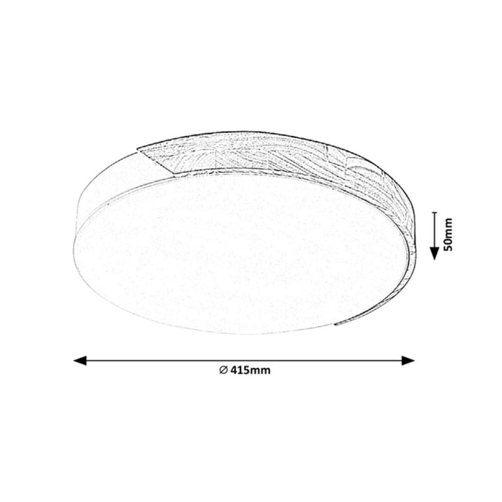 Rabalux Maple 3527 mat witte plafondlamp 24W metaal en hout