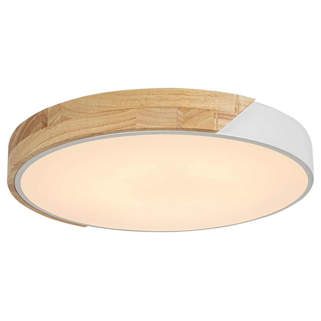 Rabalux Maple 3527 mat witte plafondlamp 24W metaal en hout