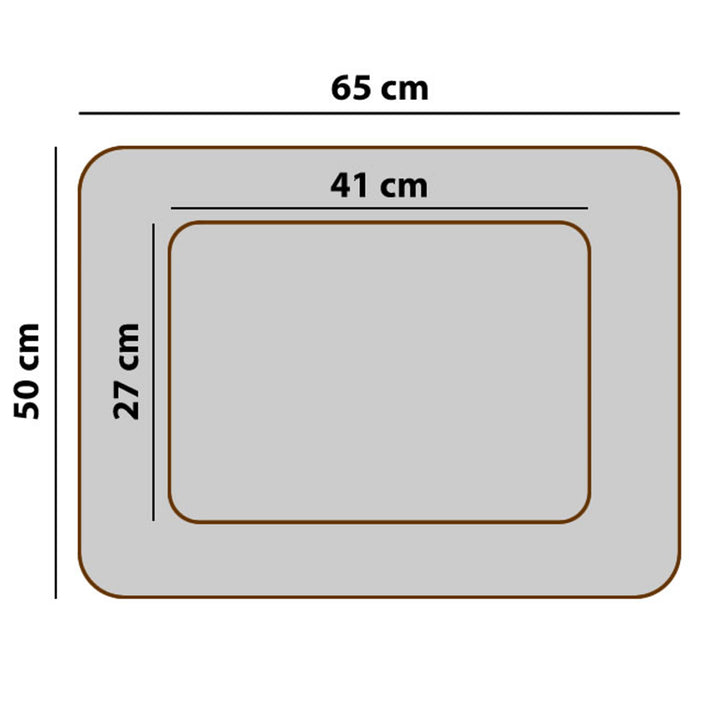 Valencia Orthopedisch Hondenbed in Donkergrijs met Zwarte Bies 65x50 cm