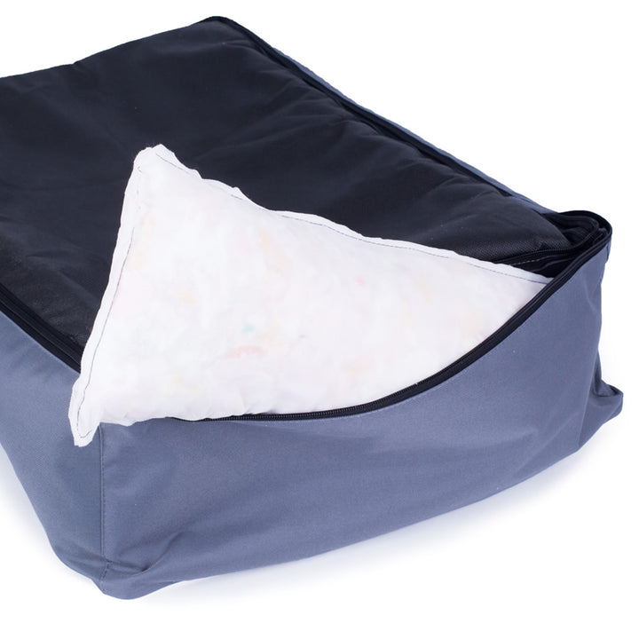 Valencia Orthopedisch Hondenbed in Donkergrijs met Zwarte Bies 65x50 cm