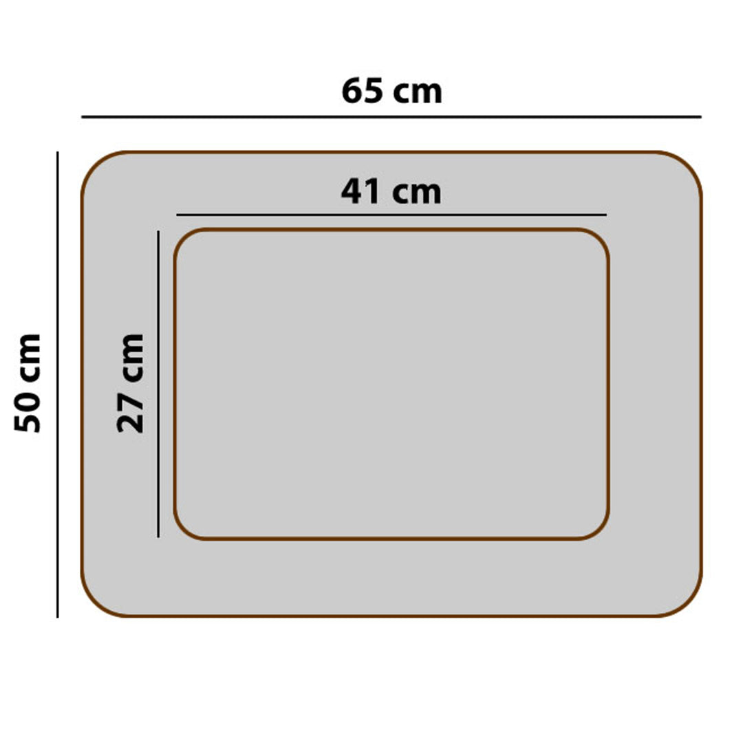 Canapé-lit orthopédique pour chien Valencia en gris foncé avec bordure blanche 65x50 cm