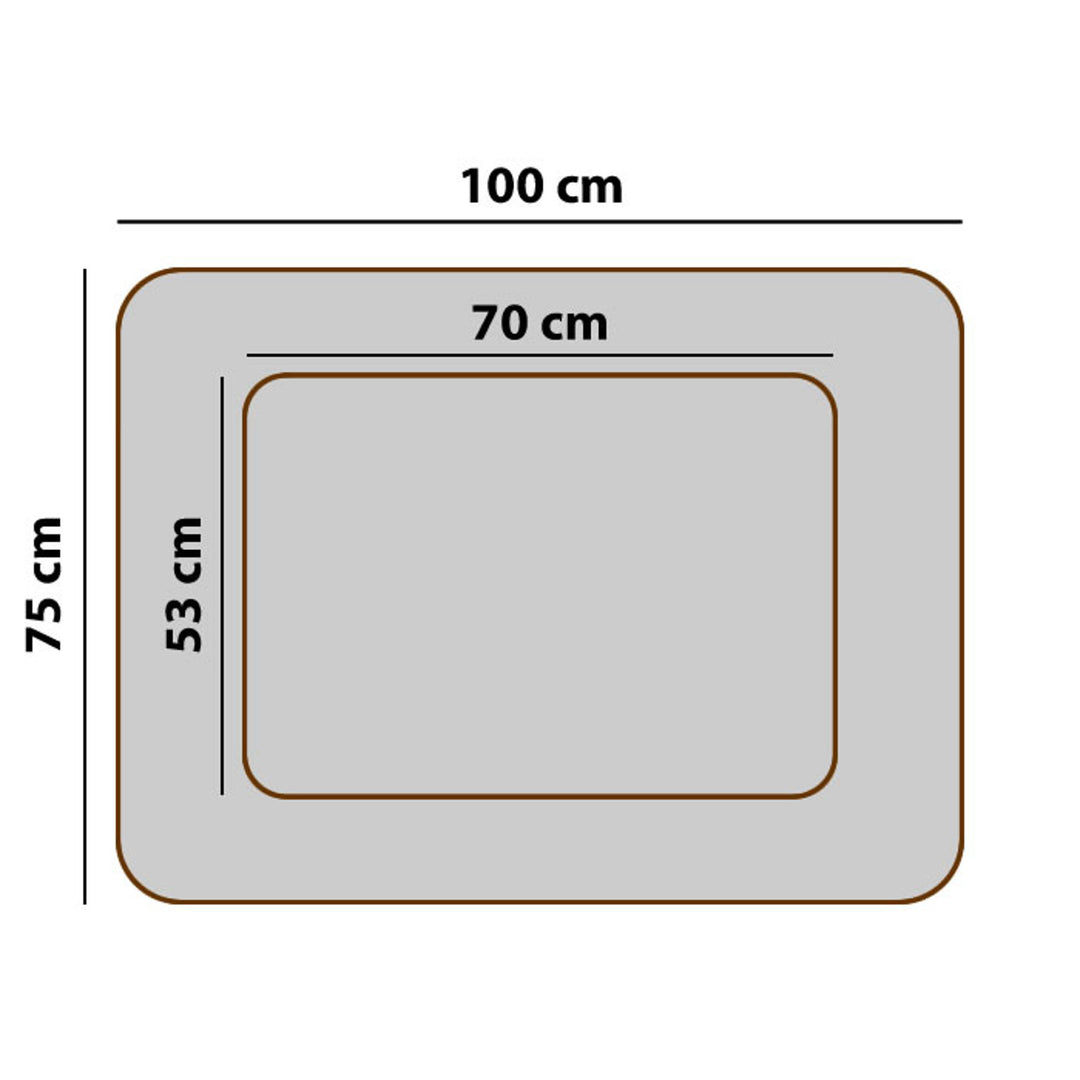 MESTIZO Valencia Orthopedisch hondenbed in zwart met zwarte bies 100 x 75 cm