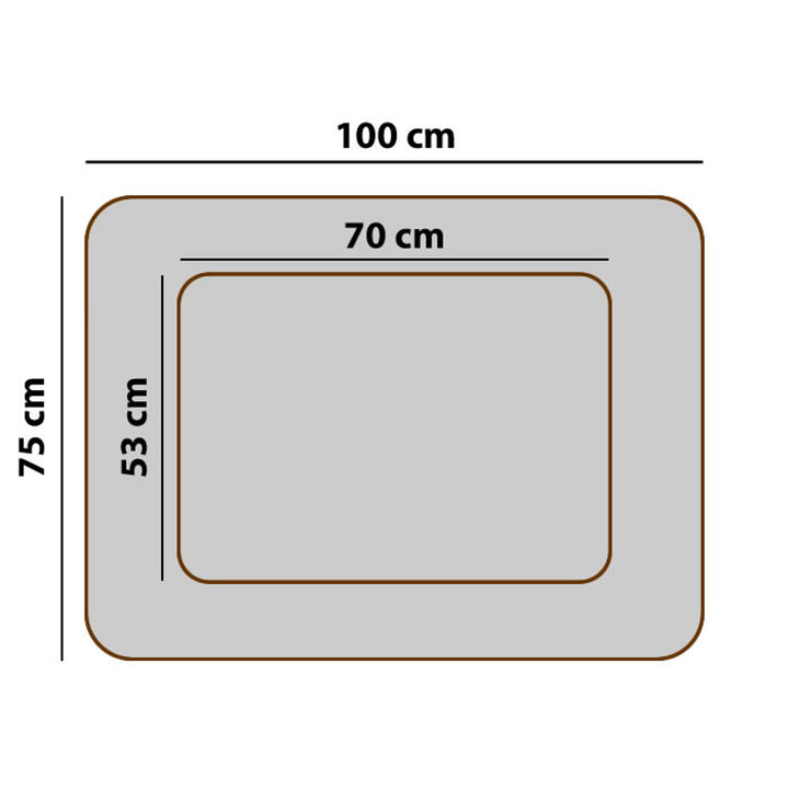 MESTIZO Valencia Orthopedisch hondenbed in zwart met zwarte bies 100 x 75 cm