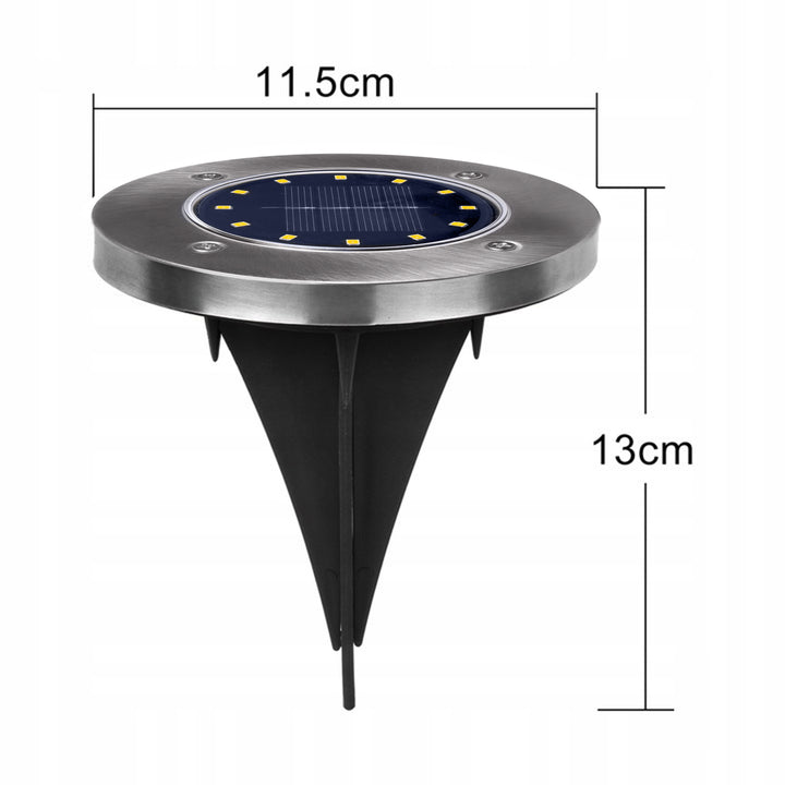 6x Maclean IP44 lampe solaire à LED au sol, 12 LED SMD, 4000K, Ni-MH 600 mAh, 0.7W, MCE318