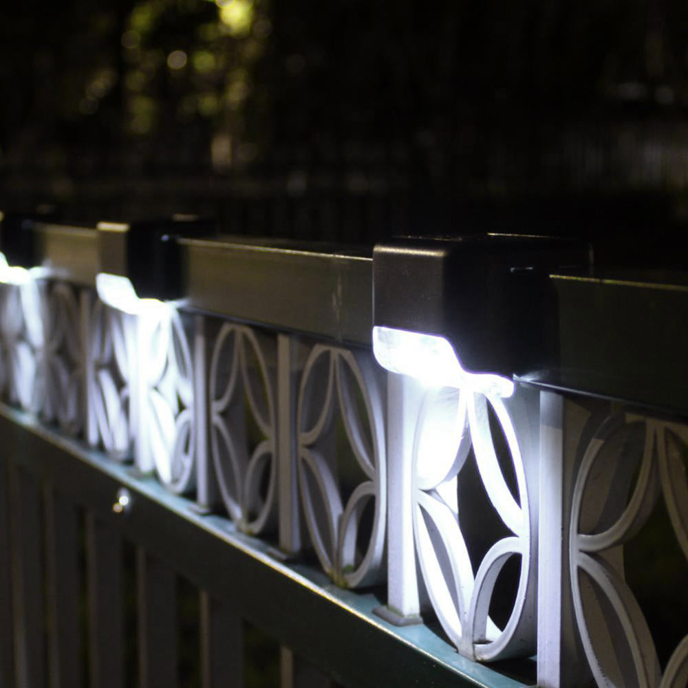 4x Maclean lumière solaire LED escalier IP44, 4000K, Ni-MH 100 mAh, 80x45x45mm, détecteur de crépuscule MCE319