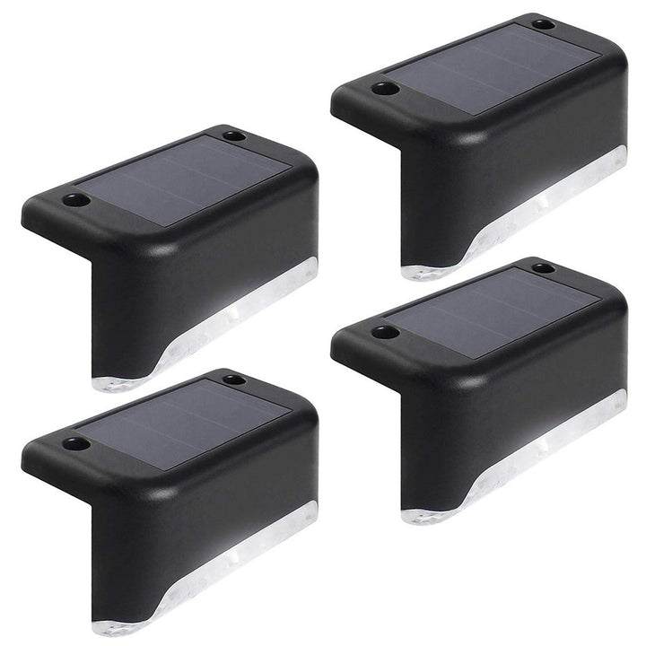 4x Maclean lumière solaire LED escalier IP44, 4000K, Ni-MH 100 mAh, 80x45x45mm, détecteur de crépuscule MCE319