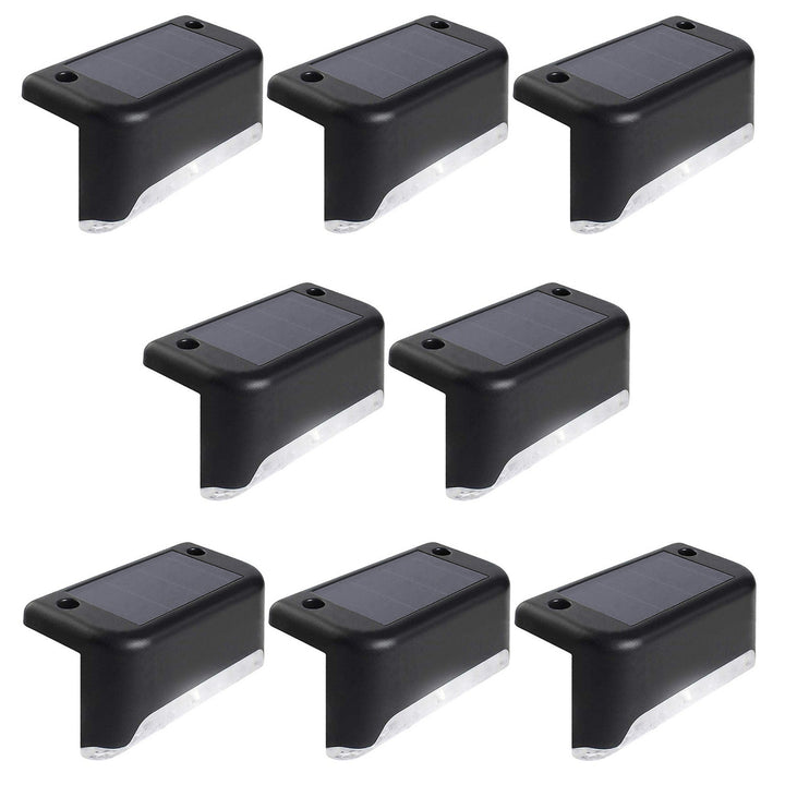 8x Maclean lumière d'escalier LED solaire IP44, 4000K, Ni-MH 100 mAh, 80x45x45mm, détecteur de crépuscule MCE319