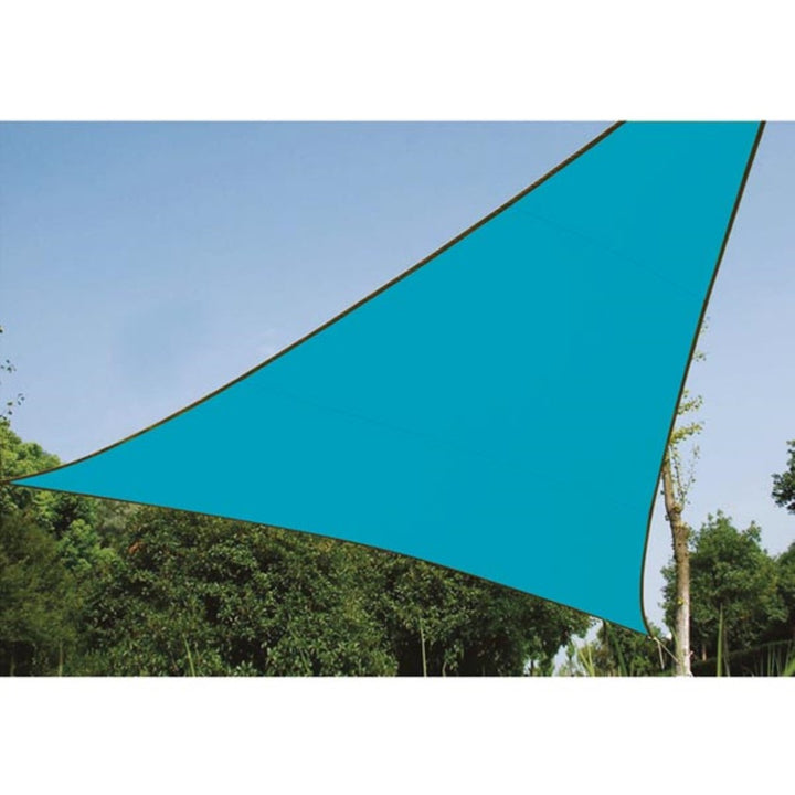 Voile de parasol triangulaire 5x5x5m polyester bleu Perel GSS3500BL