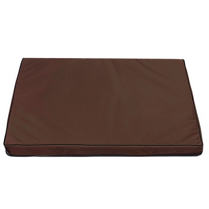 Vigo Standard chien chat matelas 80 x 60 x 5 cm en marron avec garniture noire