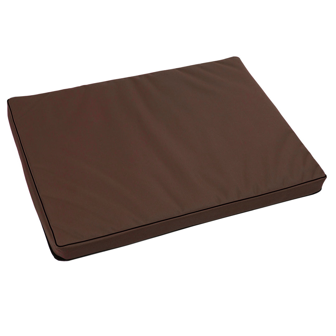 Vigo Standard chien chat matelas 80 x 60 x 5 cm en marron avec garniture noire