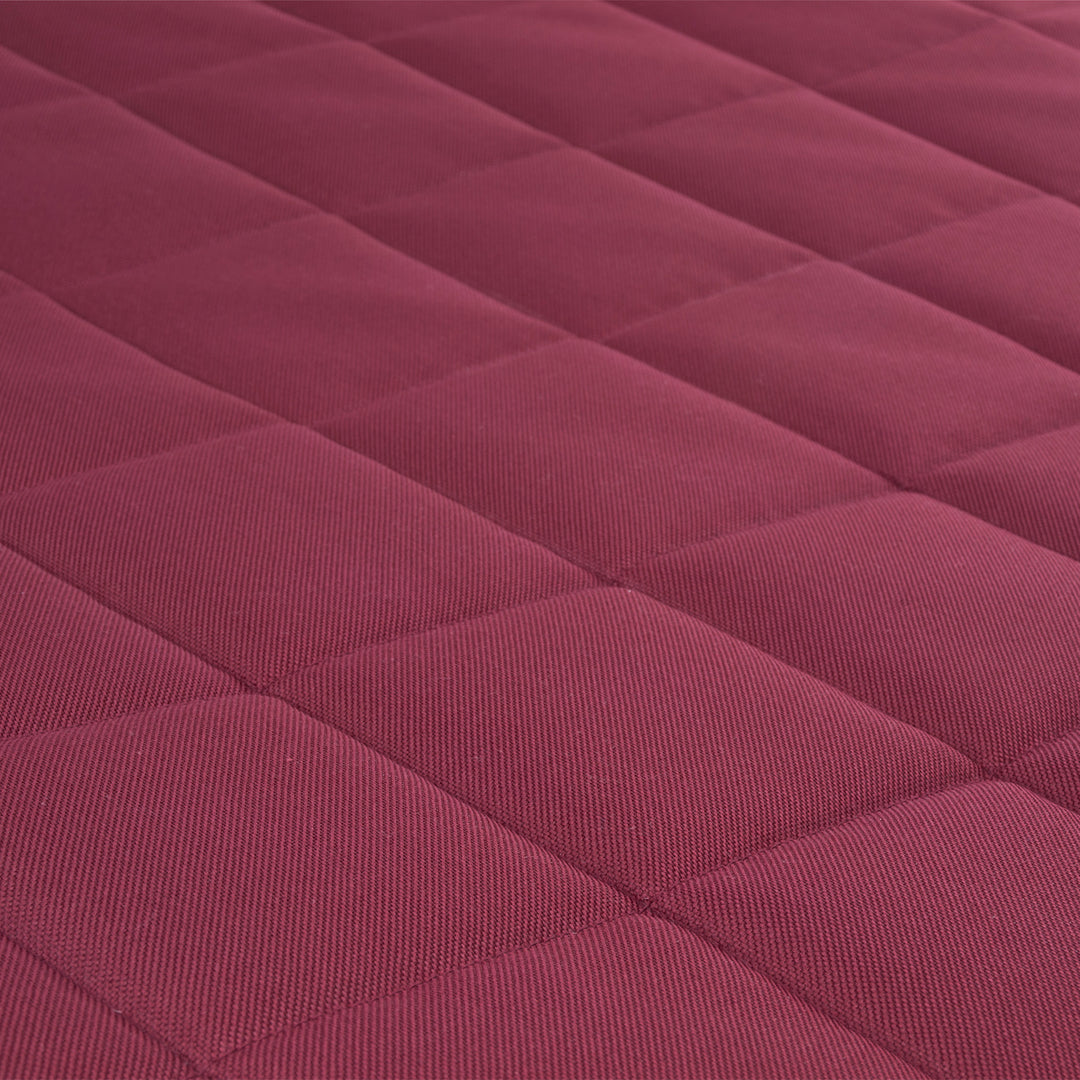 Matelas pour chien et chat Vigo Checked 80 x 60 x 5 cm en bordeaux avec bordure noire