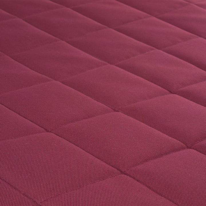 Matelas pour chien et chat Vigo Checked 80 x 60 x 5 cm en bordeaux avec bordure noire