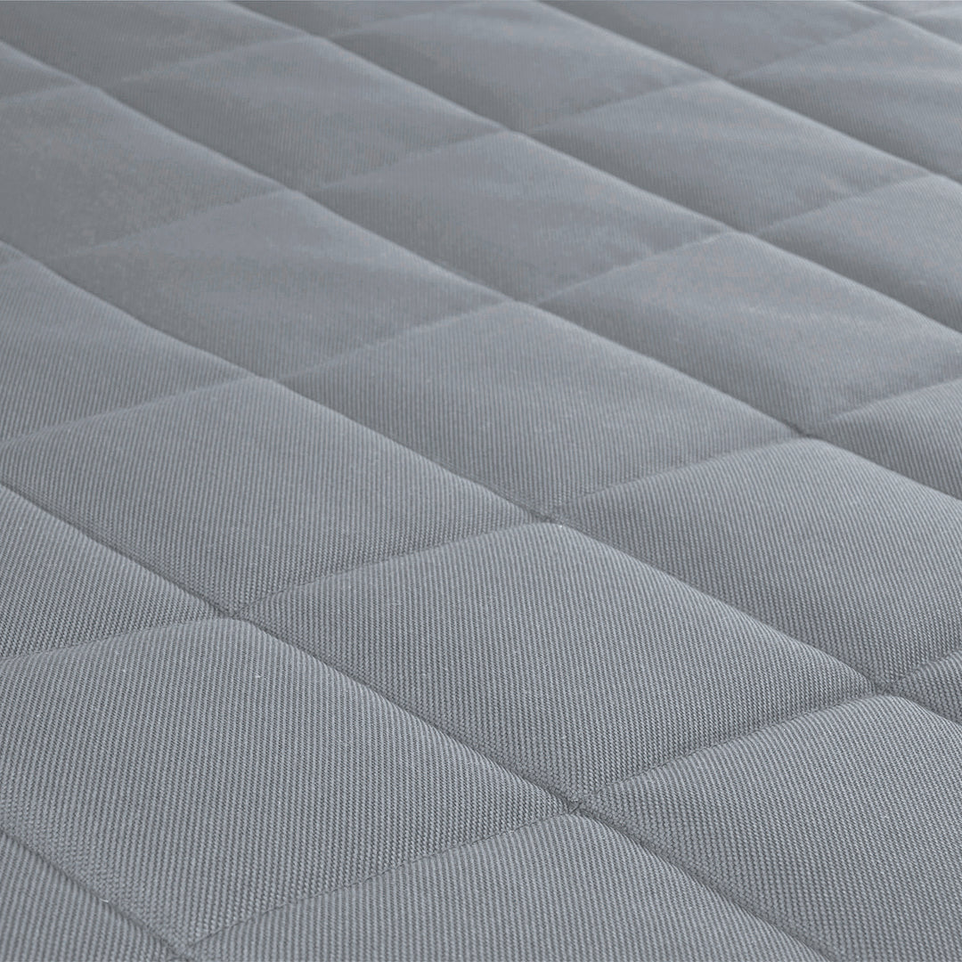 Matelas pour chien et chat Vigo Checked 80 x 60 x 5 cm en gris clair avec bordure noire