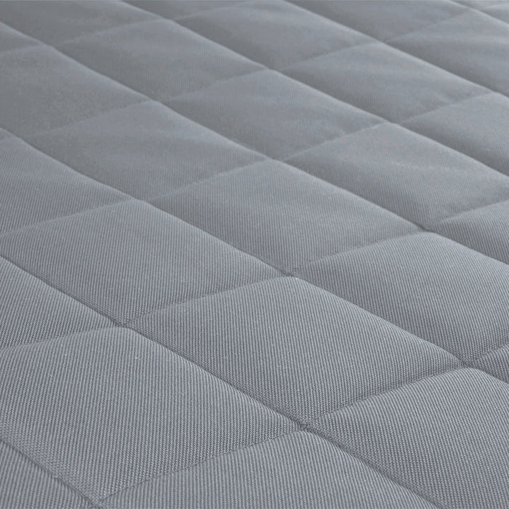 Matelas pour chien et chat Vigo Checked 80 x 60 x 5 cm en gris clair avec bordure noire