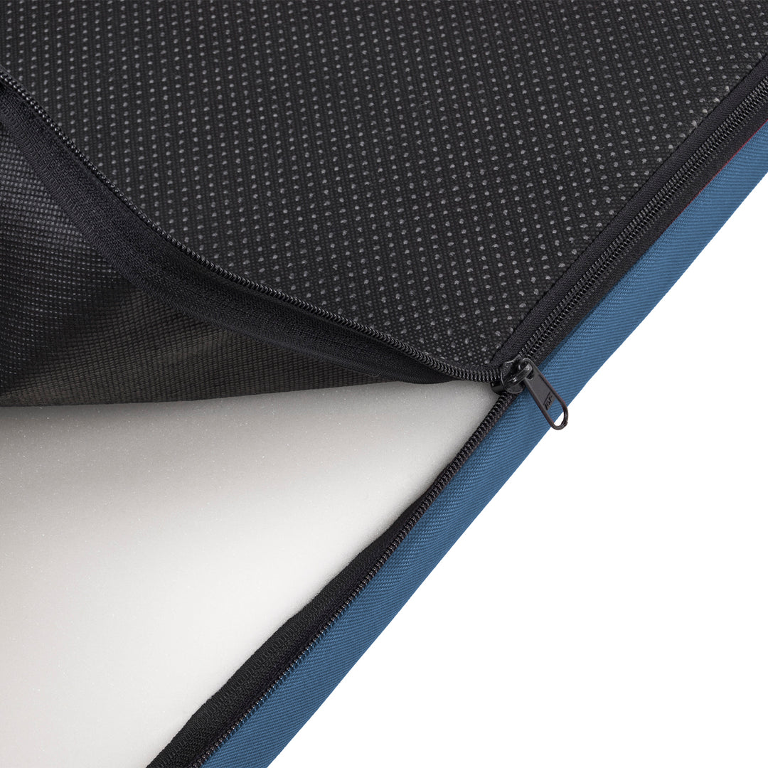 Matelas pour chien et chat Vigo Checked 80 x 60 x 5 cm en bleu avec bordure blanche