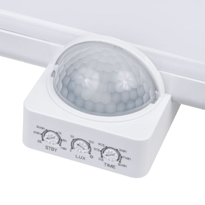 Maclean MCE466 W LED huisnummerlamp, schemer- en bewegingsmelder, dimbaar, 20W, IP65, neutrale kleur (4000K), 1600lm,