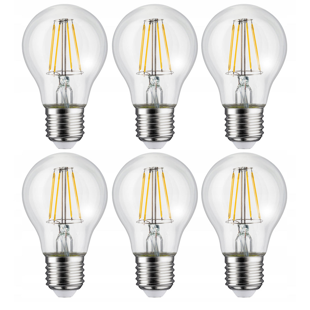 6x Maclean LED lamp, E27 LED kooldraad, 4W, 230V, WW warm wit 3000K, 470lm, Retro decoratief Edison A60, MCE266