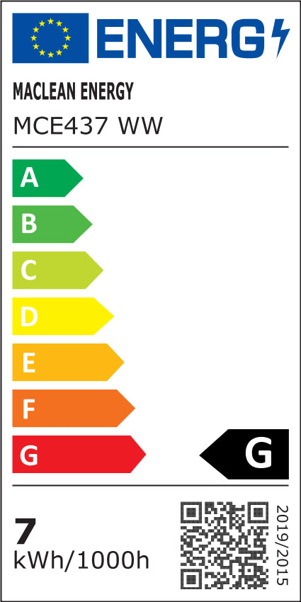 6x Maclean LED-lamp, GU10, 7W, 220-240V~, 50/60Hz, Warm wit, 3000K, 490 lumen, MCE437 WW