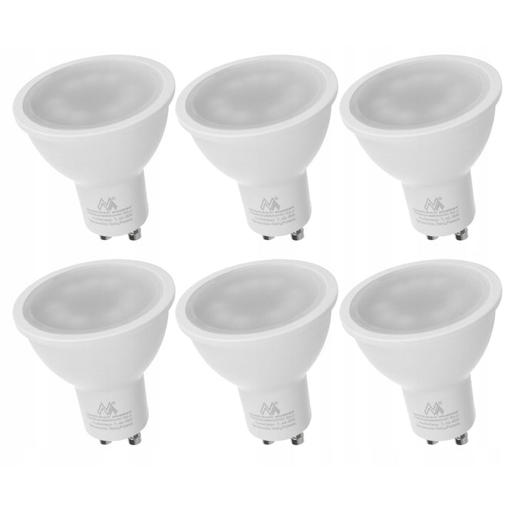 6x Maclean LED-lamp, GU10, 7W, 220-240V~, 50/60Hz, Warm wit, 3000K, 490 lumen, MCE437 WW