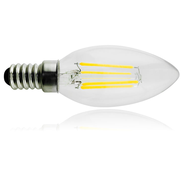 6x Maclean, Filament LED E14, 6W, 230V, WW blanc chaud 3000K, 806lm, Bougie décorative Retro edison C35, MCE286