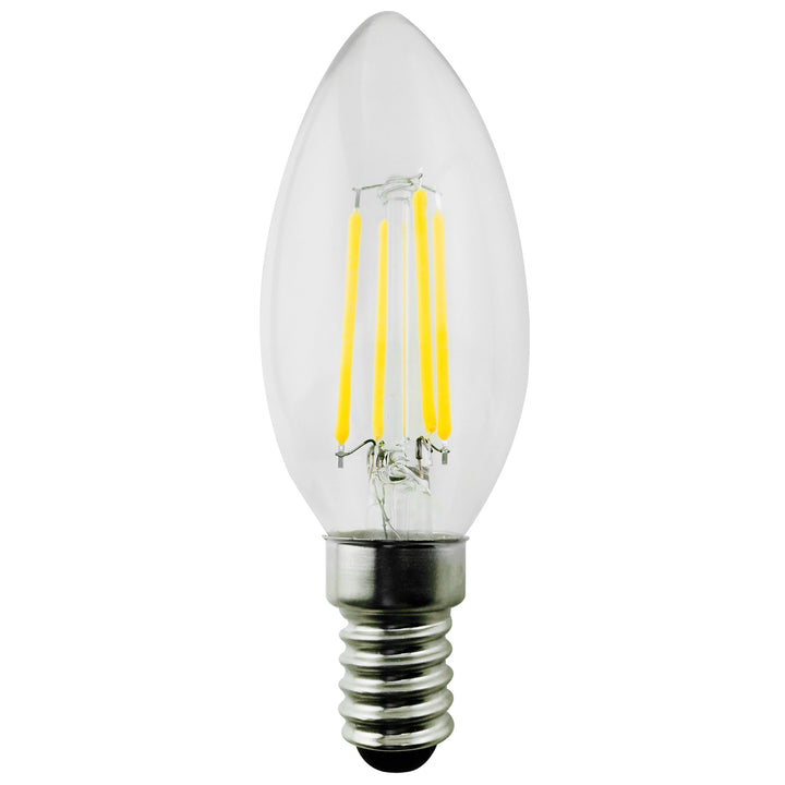 6x Maclean, Filament LED E14, 4W, 230V, WW blanc chaud 3000K, 400lm, Bougie décorative Retro edison C35, MCE285