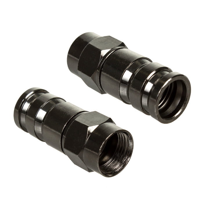 50x Maclean, connecteur à compression F, RG-6, professionnel, nickel, noir, MCTV-916