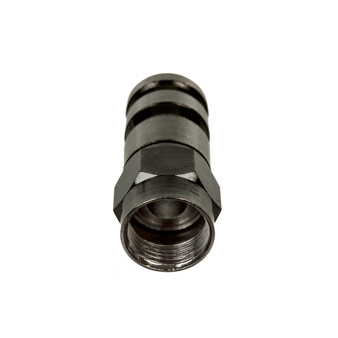 50x Maclean, connecteur à compression F, RG-6, professionnel, nickel, noir, MCTV-916
