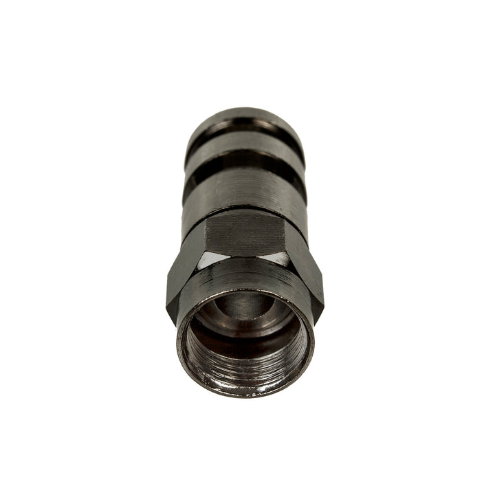 50x Maclean, connecteur à compression F, RG-6, professionnel, nickel, noir, MCTV-916