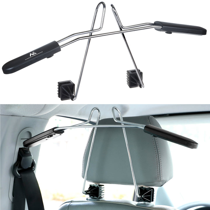 2x Porte-vêtements Maclean pour voiture, monté sur l'appui-tête, universel, MC-870