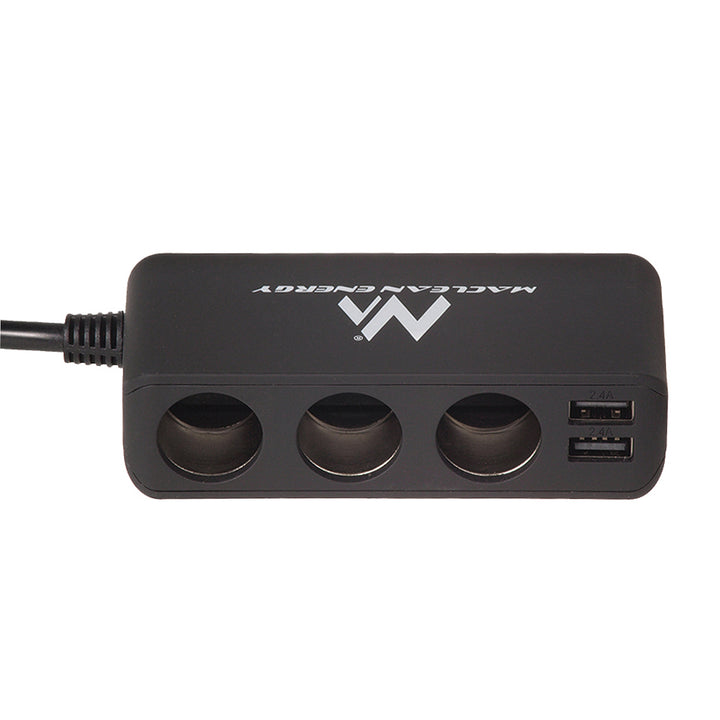Distributeur de prise allume-cigare Maclean, voltmètre, 120W