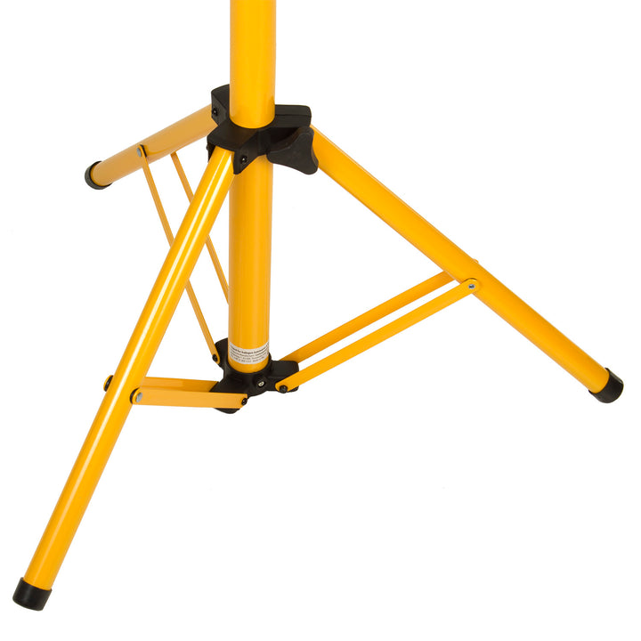 Support de projecteur Maclean, pour 2 projecteurs, LED, jaune, en acier, hauteur max. 1,5 m + projecteur