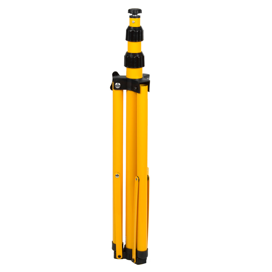 Support de projecteur Maclean, pour 2 projecteurs, LED, jaune, en acier, hauteur max. 1,5 m + projecteur