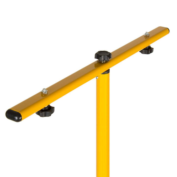 Support de projecteur Maclean, pour 2 projecteurs, LED, jaune, en acier, hauteur max. 1,5 m + projecteur