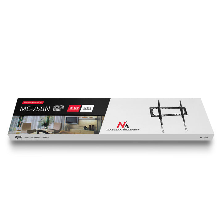 Support Maclean pour TV ou moniteur, max. VESA 900x600, 60-120", 120kg, noir, MC-750N