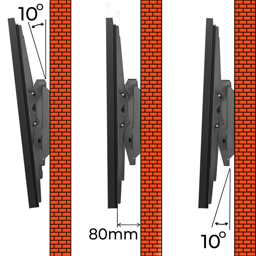 Support Maclean pour TV ou moniteur, max. VESA 900x600, 60-120", 120kg, noir, MC-750N