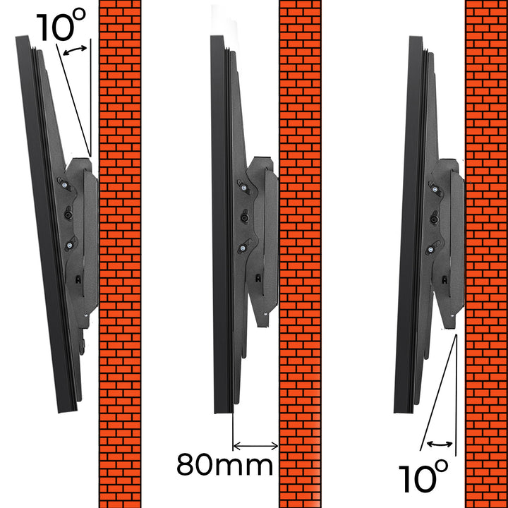 Support Maclean pour TV ou moniteur, max. VESA 900x600, 60-120", 120kg, noir, MC-750N