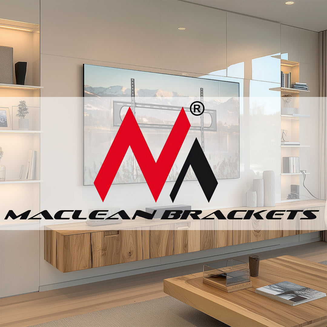 Support Maclean pour TV ou moniteur, max. VESA 900x600, 60-120", 120kg, noir, MC-750N